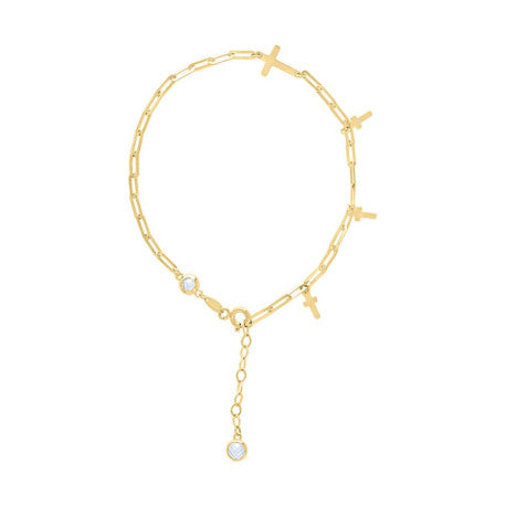 10Kt Gold Bracelet 8" (7"+1")