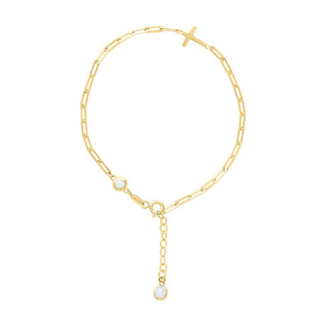 10Kt Gold Bracelet 8" (7"+1")