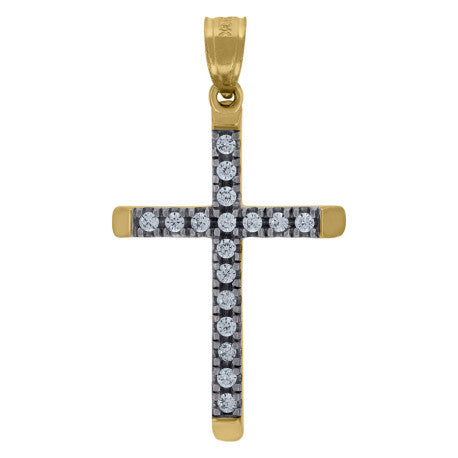 10Kt Gold Cz Pendant