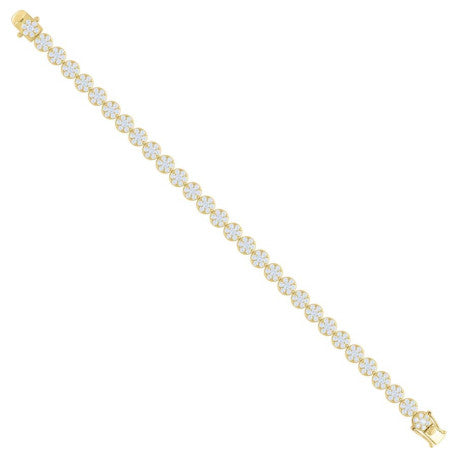10Kt Gold Cz Bracelet 7.5"