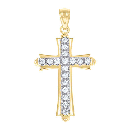 10Kt Gold Cz Pendant