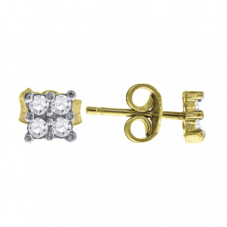 10Kt Gold Cz E/Rs
