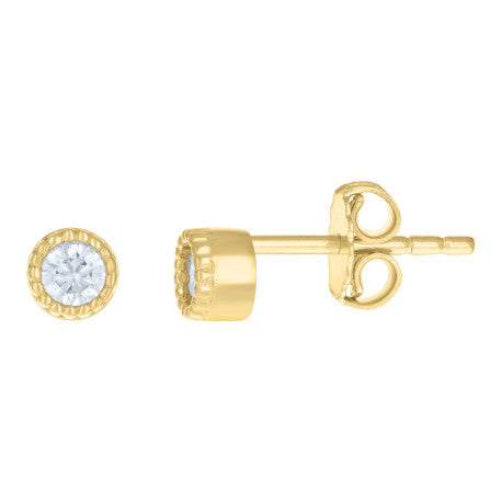 10Kt Gold Cz Earring