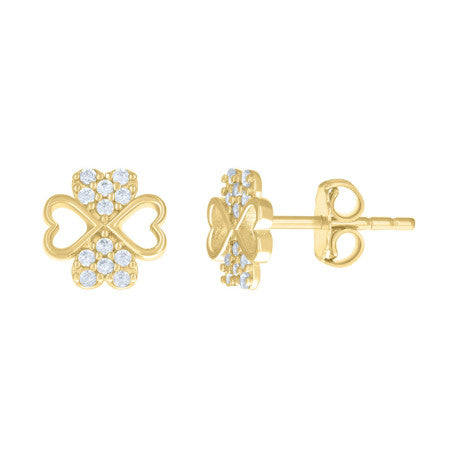 10Kt Gold Cz Earring