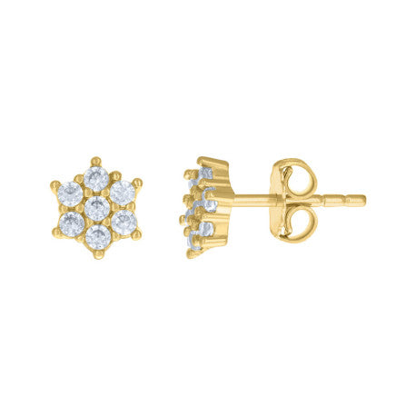 10Kt Gold Cz Earring