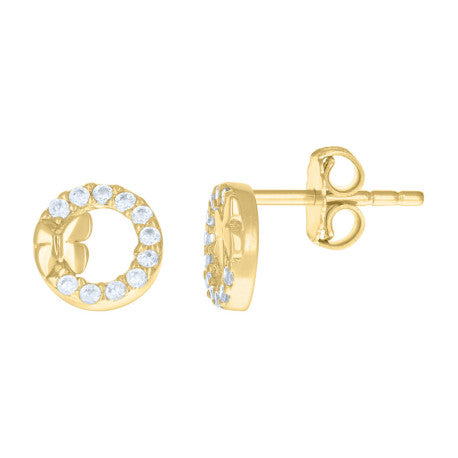 10Kt Gold Cz Earring