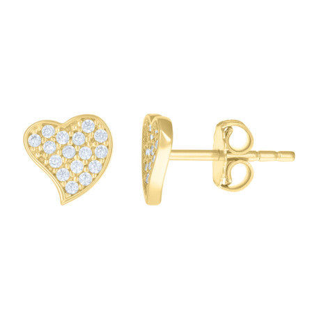 10Kt Gold Cz Earring