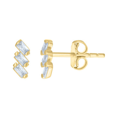 10Kt Gold Cz Earring
