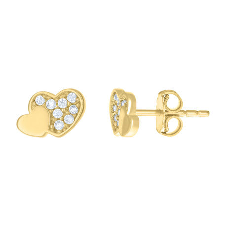 10Kt Gold Cz Earring