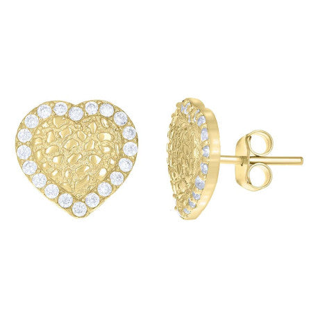 10Kt Gold Cz Earring