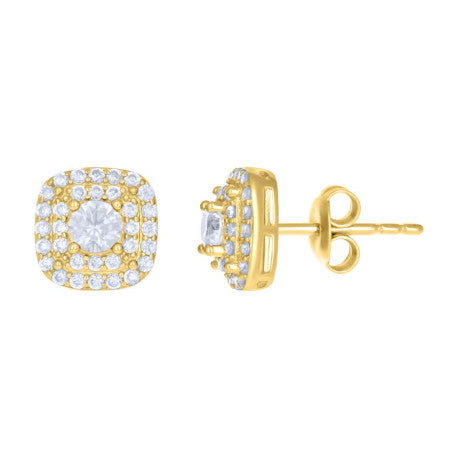 10Kt Gold Cz Earrings