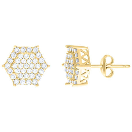 10Kt Gold Cz Earrings