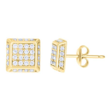 10Kt Gold Cz Earrings
