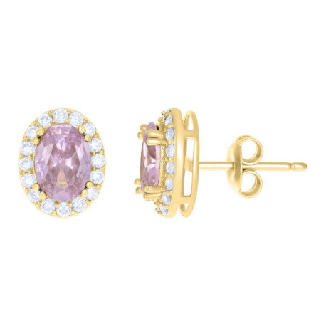 10Kt Gold Cz Earrings