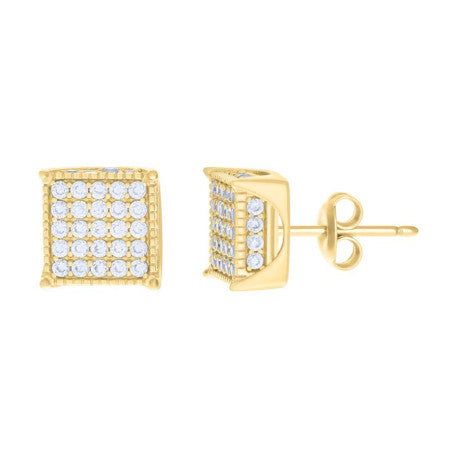 10Kt Gold Cz Earrings