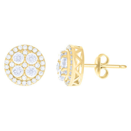 10Kt Gold Cz Earrings