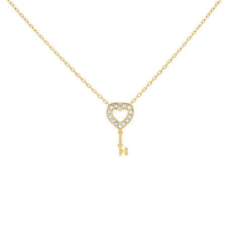10Kt Gold Cz Necklace 18" (16"+2")