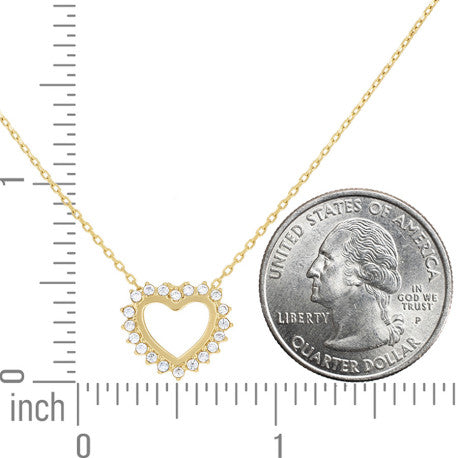 10Kt Gold Cz Necklace 18" (16"+2")