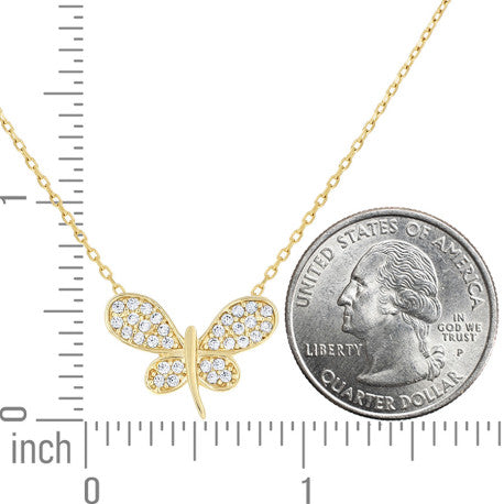 10Kt Gold Cz Necklace 18" (16"+2")