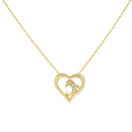 10Kt Gold Cz Necklace 18" (16"+2")