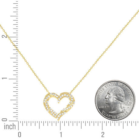10Kt Gold Cz Necklace 18" (16"+2")