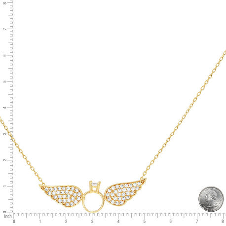 10Kt Gold Cz Necklace 18" (16"+2")
