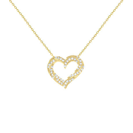 10Kt Gold Cz Necklace 18" (16"+2")