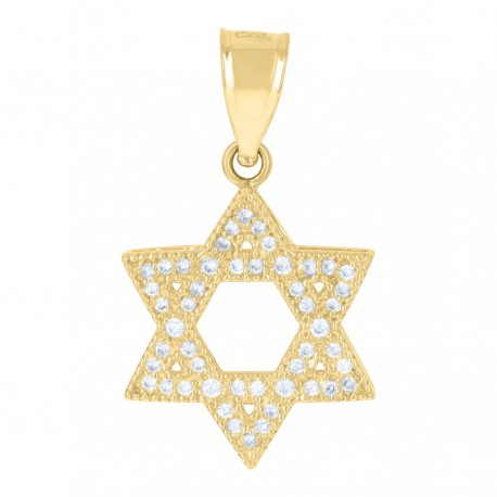 10Kt Gold Cz Pendant