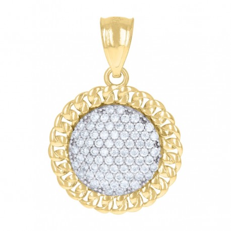10Kt Gold Cz Pendant