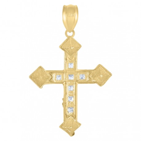 10Kt Gold Cz Pendant