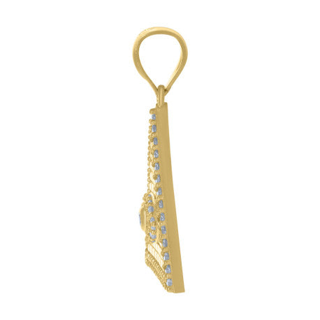 10Kt Gold Cz Pendant