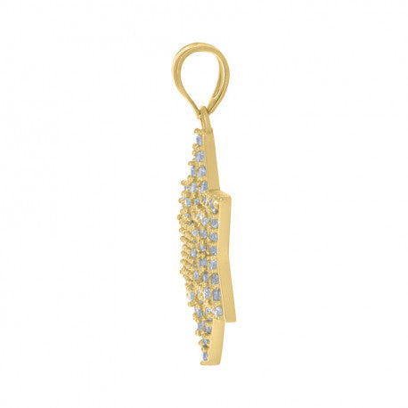 10Kt Gold Cz Pendant