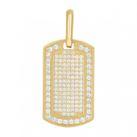 10Kt Gold Cz Pendant