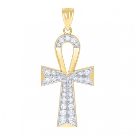 10Kt Gold Cz Pendant