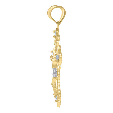 10Kt Gold Cz Pendant