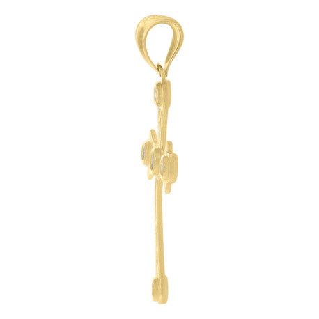 10Kt Gold Cz Pendant