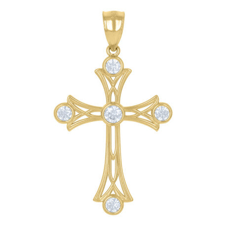 10Kt Gold Cz Pendant