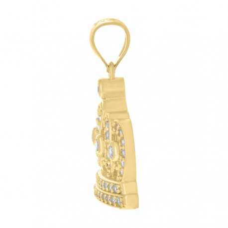 10Kt Gold Cz Pendant