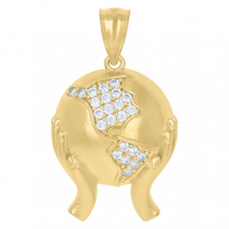 10Kt Gold Cz Pendant