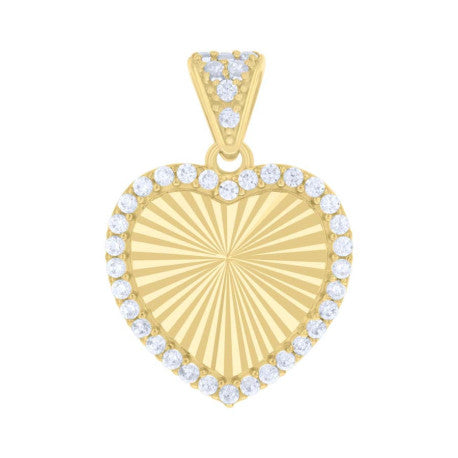 10Kt Gold Cz Pendant