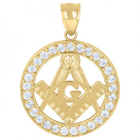 10Kt Gold Cz Pendant