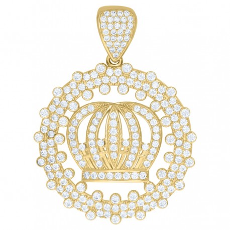 10Kt Gold Cz Pendant