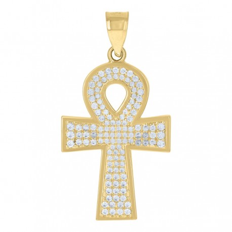 10Kt Gold Cz Pendant