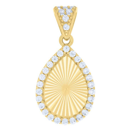 10Kt Gold Cz Pendant