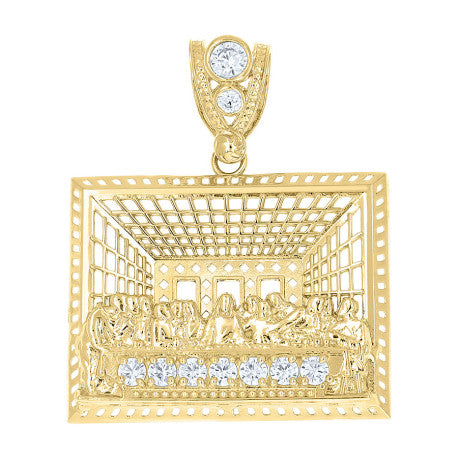 10Kt Gold Cz Pendant