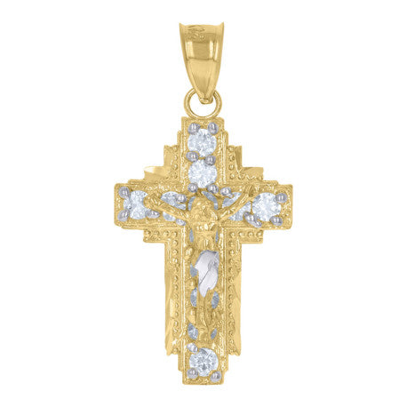 10Kt Gold Cz Pendant