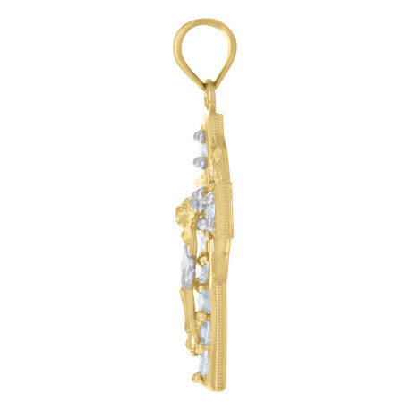 10Kt Gold Cz Pendant