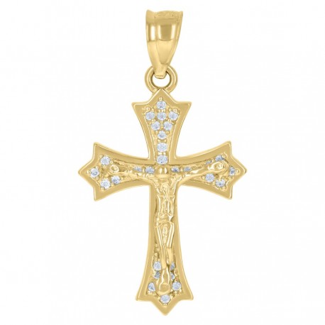 10Kt Gold Cz Pendant