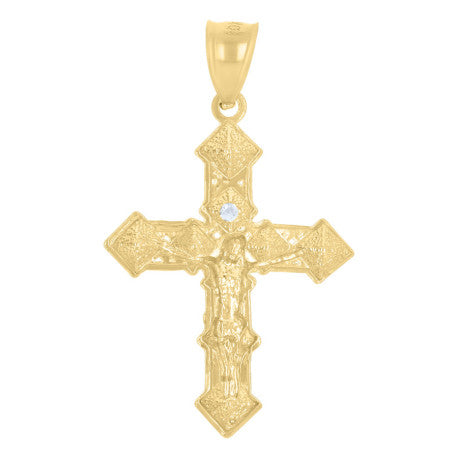 10Kt Gold Cz Pendant