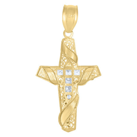 10Kt Gold Cz Pendant